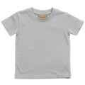 Grau meliert - Front - Larkwood Baby T-Shirt mit Rundausschnitt