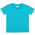 Türkis - Front - Larkwood Baby T-Shirt mit Rundausschnitt