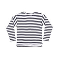 Weiß-Marineblau - Front - Babybugz - "Breton" T-Shirt für Kinder