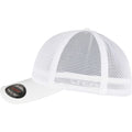 Weiß - Side - Flexfit - Herren-Damen Unisex Kappe "360 Omnimesh", Netzmaterial