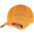 Neon-Orange - Front - Flexfit - Herren-Damen Unisex Kappe "360 Omnimesh", Netzmaterial