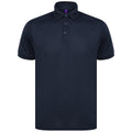 Marineblau - Front - Henbury - Poloshirt für Herren-Damen Unisex