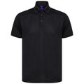 Schwarz - Front - Henbury - Poloshirt für Herren-Damen Unisex
