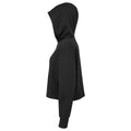 Schwarz - Side - TriDri - Kapuzenpullover, mit halbem Reißverschluss für Damen