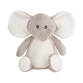 Grau - Front - Mumbles - Plüsch-Spielzeug "Printme", Elefant
