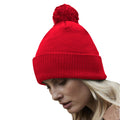 Rot - Side - Beechfield - "Snowstar" Mütze für Herren-Damen Unisex
