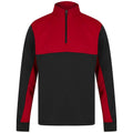 Schwarz-Rot - Front - Finden & Hales - Trainingsjacke mit kurzem Reißverschluss für Kinder