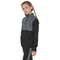 Schwarz-Metall-Grau - Back - Finden & Hales - Trainingsjacke mit kurzem Reißverschluss für Kinder