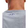 Hellgrau meliert-Versa-Blau-Amerikanisches Blau - Close up - Under Armour - "Foundation" T-Shirt für Herren kurzärmlig