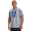 Hellgrau meliert-Versa-Blau-Amerikanisches Blau - Side - Under Armour - "Foundation" T-Shirt für Herren kurzärmlig