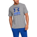 Hellgrau meliert-Versa-Blau-Amerikanisches Blau - Lifestyle - Under Armour - "Foundation" T-Shirt für Herren kurzärmlig