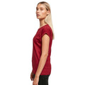 Burgunderrot - Pack Shot - Build Your Brand - T-Shirt Überschnittene Schulter für Damen