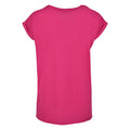 Hibiskus-Rosa - Back - Build Your Brand - T-Shirt Überschnittene Schulter für Damen