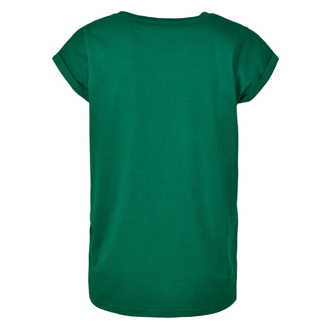 Tannengrün - Back - Build Your Brand - T-Shirt Überschnittene Schulter für Damen