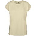 Weiches Gelb - Front - Build Your Brand - T-Shirt Überschnittene Schulter für Damen