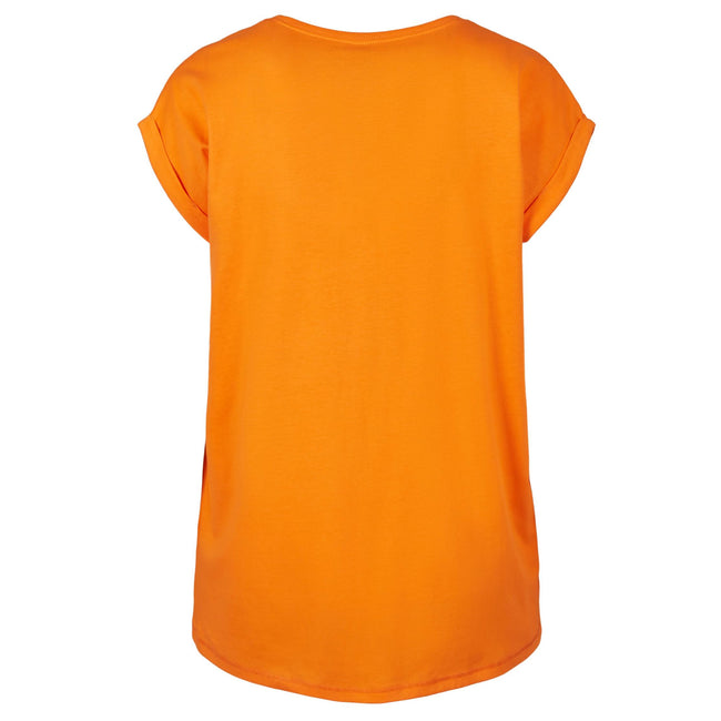 Paradies Orange - Back - Build Your Brand - T-Shirt Überschnittene Schulter für Damen