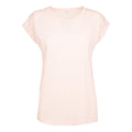 Pink - Front - Build Your Brand - T-Shirt Überschnittene Schulter für Damen