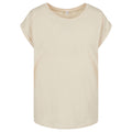 Hell Sandfarben - Front - Build Your Brand - T-Shirt Überschnittene Schulter für Damen