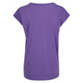 Ultraviolett - Back - Build Your Brand - T-Shirt Überschnittene Schulter für Damen