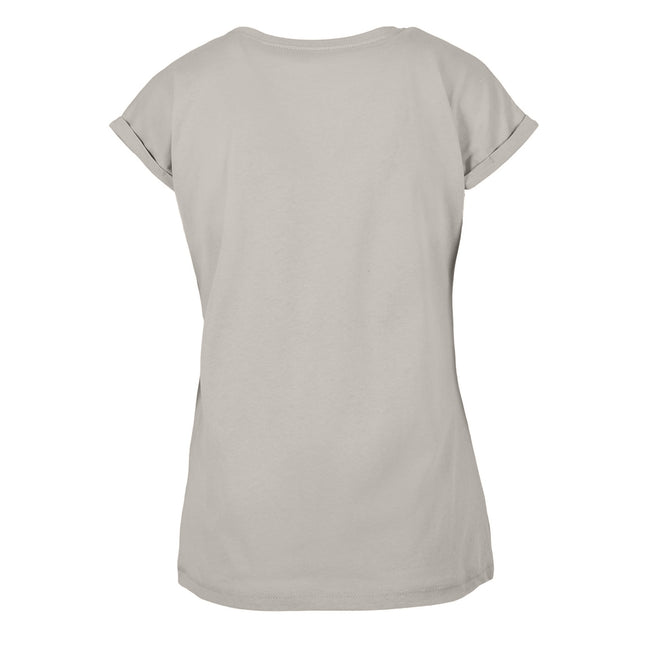 helles Asphalt - Back - Build Your Brand - T-Shirt Überschnittene Schulter für Damen
