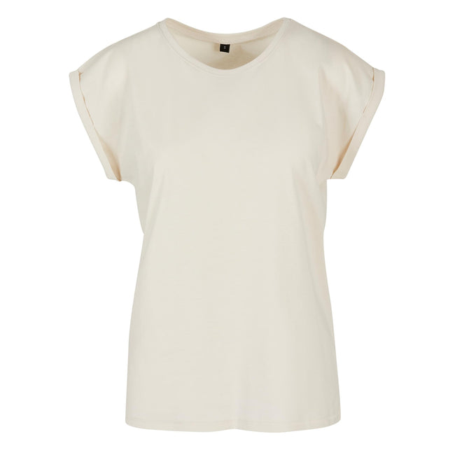 Sand - Front - Build Your Brand - T-Shirt Überschnittene Schulter für Damen