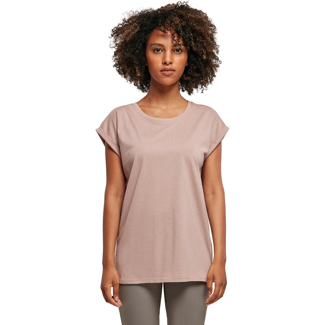 Dämmerung Rose - Back - Build Your Brand - T-Shirt Überschnittene Schulter für Damen