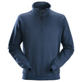 Marineblau - Front - Snickers - Sweatshirt mit halbem Reißverschluss für Herren