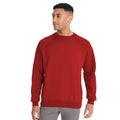 Rot - Back - Maddins Herren Sweatshirt - Pullover mit Rundhalsausschnitt Coloursure