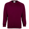 Burgunder - Front - Maddins Herren Sweatshirt - Pullover mit Rundhalsausschnitt Coloursure