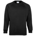 Schwarz - Front - Maddins Herren Sweatshirt - Pullover mit Rundhalsausschnitt Coloursure