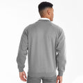 Oxfordgrau - Side - Maddins Herren Sweatshirt - Pullover Coloursure, V-Ausschnitt