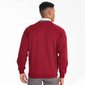 Rot - Lifestyle - Maddins Herren Sweatshirt - Pullover Coloursure, V-Ausschnitt