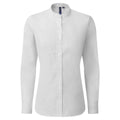 Weiß - Front - Premier - Formelles Hemd Opa-Kragen für Damen