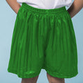 Dunkelgrün - Back - Maddins Kinder Sport Shorts mit Streifen