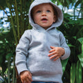 Grau meliert meliert - Side - Babybugz - "Essential" Kapuzenpullover für Baby