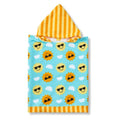 Blau-Orange-Beige - Front - Towel City - Handtuch mit Kapuze für Kinder