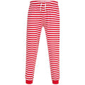 Rot-Weiß - Front - SF - Loungehose für Herren-Damen Unisex