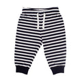 Marineblau-Weiß - Front - Larkwood - Loungehose für Baby