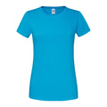 Azure Blau - Front - Fruit of the Loom - "Premium" T-Shirt für Damen