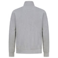 Grau meliert - Back - Henbury - Sweatshirt mit kurzem Reißverschluss für Herren-Damen Unisex