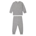 Grau meliert meliert - Front - Babybugz - Schlafanzug mit langer Hose für Baby