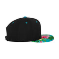 Schwarz-Aquablau - Side - Flexfit - "Hawaiian" Snapback Mütze für Herren-Damen Unisex