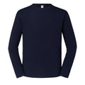 Marineblau - Front - Fruit of the Loom - "Iconic 195 Premium" T-Shirt für Herren  Langärmlig