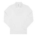 Weiß - Front - B&C - "My" Poloshirt für Herren  Langärmlig