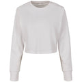 Weiß - Front - Build Your Brand - Kurzes Sweatshirt für Damen