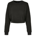 Schwarz - Front - Build Your Brand - Kurzes Sweatshirt für Damen