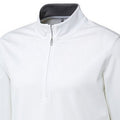 Weiß - Side - Adidas - "Elevated" Sweatshirt mit kurzem Reißverschluss für Herren