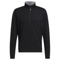 Schwarz - Front - Adidas - "Elevated" Sweatshirt mit kurzem Reißverschluss für Herren