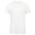 Schickes reines Weiß - Front - B&C - "Inspire" T-Shirt Baumwolle aus biologischem Anbau für Herren