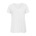 Weiß - Front - B&C - "Inspire" T-Shirt V-Ausschnitt für Damen